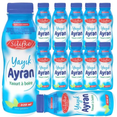 Silifke Ayran – Bevanda allo yogurt con latte, Pratico e rinfrescante 330 mililitri, 12 Lui