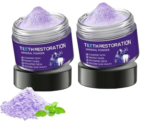 2Pcs Teeth Mineral Powder,Mineral Tooth Powder,Has A Significant Effect On Teeth and Gums No Sensitivity - Freshen Breath
