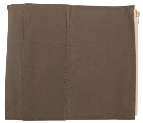 LIGIGWASH Organizer da Viaggio per Taccuino con Tasca in Verde Custodia Cerniera Porta e Penne Custodia Multifunzione per Agenda e Documenti