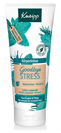 Kneipp Körperlotion Goodbye Stress - nährende Lotion mit reichhaltiger Sheabutter & ätherischen Ölen aus Rosmarin & Wasserminze - natürlicher Pflegeöl-Komplex - hautberuhigend & pflegend - 200ml