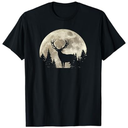 Jäger TShirt Hirsch Jäger Geschenk Jagd Hirsch Shirt Herren T-Shirt