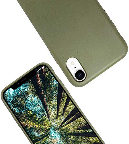 eplanita Eco Mobile Phone Case Compatible with iPhone 17, Plant Fibre, Drop Protection Cover, Durable and Sustainable (for iPhone R, Khaki)