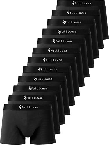 Fullluwaa Boxershorts Men Herren 10er/12er Pack Retroshorts Männer Trunks Baumwolle Unterwäsche Weiche und Ideale Passform(Ohne Kratzenden Zettel)