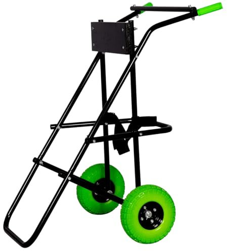 HIBO Außenbordmotor Transportwagen - Außenborder Trolley mit PU-Reifen, 59 kg Tragkraft - Außenbordmotor Motorwagen - 105 cm Höhe