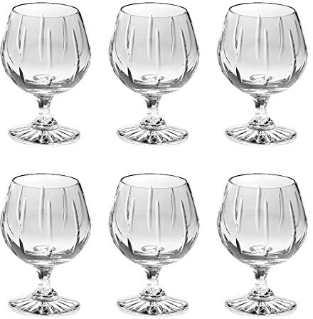 Barski Crystal - Sherry - Brandy - Cognac - Snifter - Glasses - Set of 6 - Handcrafted - Crystal Glass - Great for Spirits - Drinks - Bourbon - Wine - 9 ounce - Made in Europe