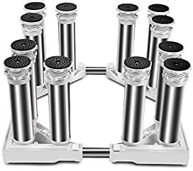 Einstellbare Waschmaschinen-Untergestell Sockel Höhenverstellbarem 14-17cm Verstellbare Stand für Wäschetrockner Länge/Breite 43-65cm Kühlschränken stabiler Unterbausockel (12Legs,14-17cm)