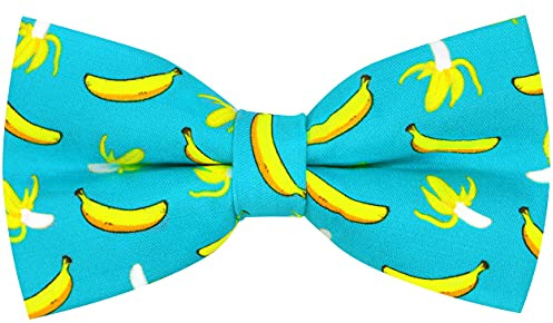 OCIA Cotton Cute Pattern Pre-tied Bow Tie Adjustable Bowties for Adult & Children (Banana)