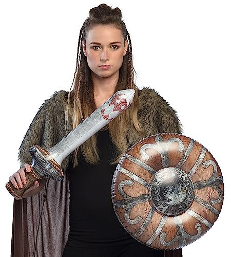 Boland 43996 - Épée et bouclier gonflables, 58 cm et 45 cm, Jouets aquatiques, Décoration de fête pour piscine et fête à thème, Accessoires pour déguisements de carnaval