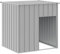 vidaXL Caseta para Perros, Perrera con Tejado Puerta, Casa para Animales, Jaula para Jardín Patio, Acero Galvanizado Gris Claro 110x103x109 cm