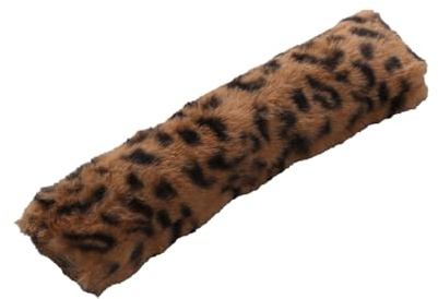 SHINROAD Coussin de sécurité pour chat animal curieux jouet en peluche résistant aux morsures longue conception tigre queue de chat réduit l'anxiété ennui contient la curiosité de l'herbe à chat brun