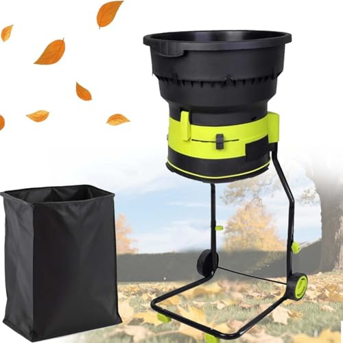 CUTANGELAR Broyeur de feuilles sans lame, broyeur de jardin de 2 500 W, broyeurs avec roues, moteur de 8 000 tr/min, idéal pour le compostage, l'entretien de la pelouse et.(60mxpowercord)