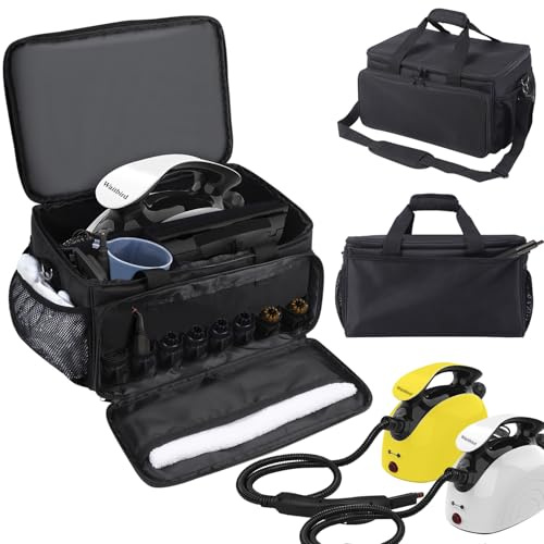 ZIORS Portable Storage Bag Compatible with Waitbird Steam Cleaner,Adjustable Handheld Steam Cleaner Carrying Bag,Large Capacity Storage Bag with Extra Pockets for Accessories,Case Only