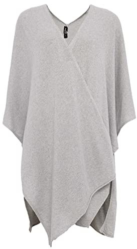 Zwillingsherz Poncho-Schal mit Kaschmir - Hochwertiges Cape für Damen - XXL Umhängetuch und Tunika mit Ärmel - Stola für Sommer und Winter