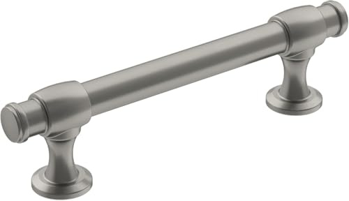 Amerock | Cabinet Pull | Satin Nickel | 3-3/4 inch (96 mm) Center-to-Center | Winsome | 1 Pack | Drawer Pull | Cabinet Handle | Cabinet Hardware