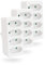 greate 3X 4fach Steckdose für Eurostecker bis 2300W - Steckdosenadapter 4fach Stecker, Steckdosenadapter 4fach ohne Kabel, Mehrfachsteckdose ohne Kabel 4fach, Mehrfachstecker, Eurostecker Verteiler