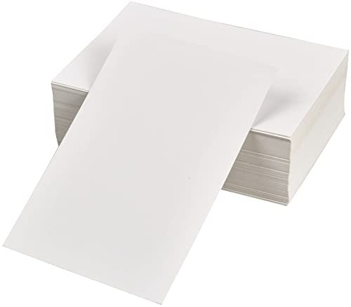 100 Blätter Blanko Karten A6, Papier Karten, Postkarten Natur Kraft 350 g/m², Leere Kraftkarton als Mitteilungs-Karte Grußkarte 15x10 cm für Graffiti, Geschenke, Breife (Weiß)