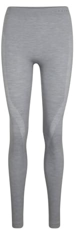 FALKE Wool-Tech Long M TI lana filo funzionale asciugatura rapida 1 pezzo, Calzamaglia Uomo, Grigio (Grey-Heather 3757), XL