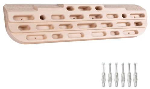 GRIPNATIC Fingerboard 2.0 Hangboard - Griffbrett - Kletterbrett - Fingerboard Klettern - Griffboard für fortgeschrittene Kletterer - Fingerkraftgerät zum Bouldern - rutschfest A-Klasse-Buchenholz