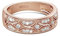 Jeulia 925 Sterling Silber Ringe Milgrain Rundschliff Damen Band Jubiläum Versprechen Ringe mit Schmuckschatulle für Sie Frauen Mädchen (Roségold, 54(17.3))