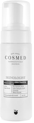 Cosmed AHA & BHA Foaming Cleanser – Exfolierender Reinigungsschaum zur porentiefen Gesichtsreinigung bei Akne & Unreinheiten – Mit Glykolsäure, Salicylsäure – Dermatologisch getestet – 200 ml