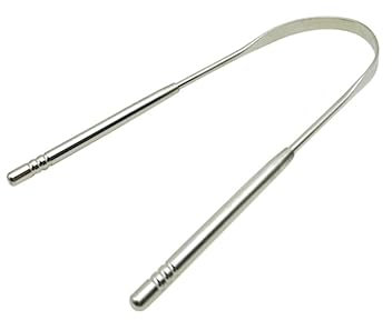 SHERCHPRY Raschietto Per Lingua in Acciaio Inossidabile Pulitore Orale Contro Alitosi Rimuove Tossine Regolabile Per Adattarsi Qualsiasi Bocca Migliorare Igiene Orale