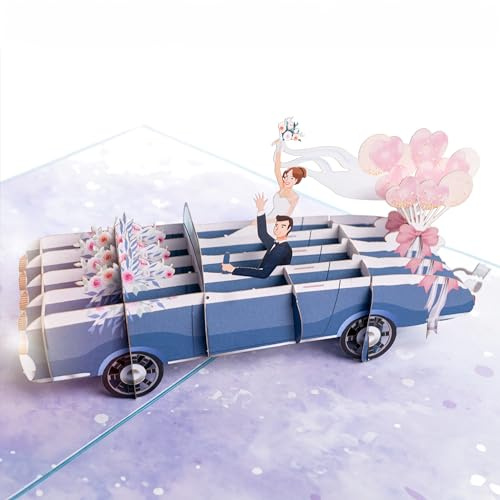 myDreamwork® Carte de mariage spéciale pop-up - 3D XL - Avec enveloppe - Carte de mariage - Carte de mariage - Carte de mariage - Carte de vœux de mariage élégante - 20 x 15 cm