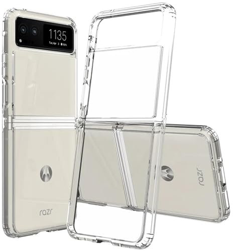 Verco Custodia per Motorola Razr 40, cover per Motorola Razr 40, trasparente, sottile e trasparente, in silicone trasparente