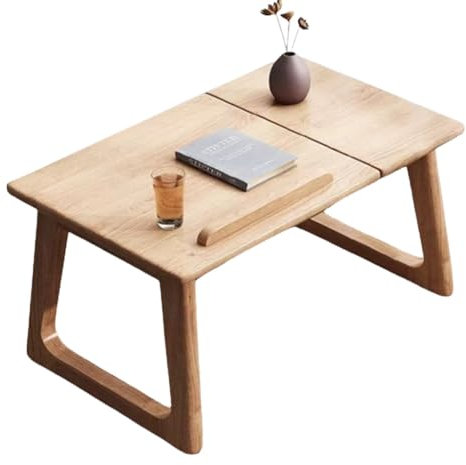 SOYDAN Tavolino da caffè Regolabile in Legno Massiccio, Tavolo per Computer Portatili, Tavolino Basso da Letto Tavolino Pieghevole, Vassoio per Il Servizio di Prima Colazione del Letto