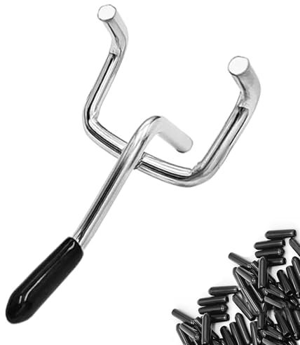 Nivithi 55 ganci per pannello forato da 5 cm, passo 2,5 cm, pannello forato in metallo, accessori per pannelli forati, pannelli per attrezzi, pannelli per pareti, ganci per display per negozi al