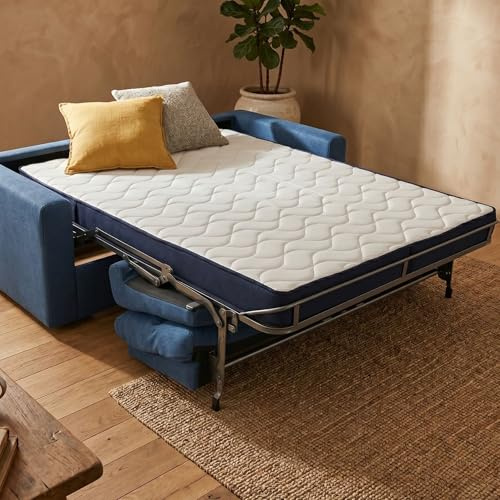 Nuvole di Sonno - Materasso Matrimoniale Marte per Divano Letto a Ribalta in Water Foam Alto 12 cm Ergonomico, Rivestimento Anallergico Made in Italy (H 12, 140 X 190)