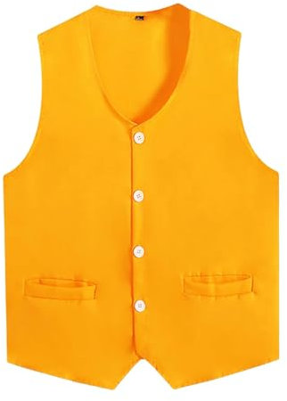 Agoky Unisex Outdoor Weste Damen Herren Ärmellose Anglerweste mit Knopfleiste Wasserdicht Jagd Trekking Wandern BergsteigernFunkstionsweste Gelb XL