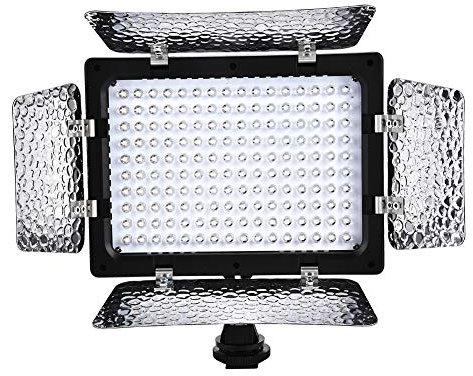 LED -kamera Video Light Panel 18 × 15 × 6 W160 Video Photography Light Panel 6000K LED för DSLR -kamera DV -videokamera