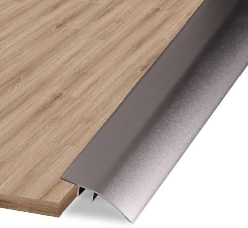 Aluminum Floor Transition Strip Door Bar for Doorways Threshold Ramp Tile Laminate Planks,Bridge The Height Between 6-12mm(Gold-Purple,0.9m × 4.3cm)