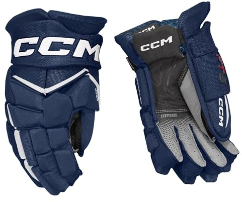 CCM JetSpeed FT8 Senior Ice Hockey Gloves (Navy/White, 14/36 cm)
