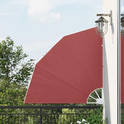 Generisch Faltbarer Balkonfächer Terracotta-Rot 140×140 cm,Heim Garten,Garten Balkon,Sonnenschirme Sonnenschutze-41581