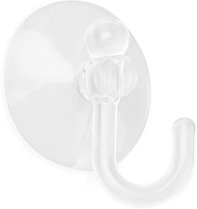 NANDEYIBI Suction Sucker Window Hooks Clear Plastic Hook 25MM (Pack of 10