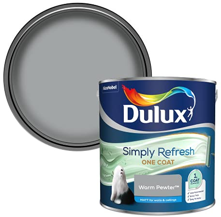 Dulux Simply Refresh Matt Emulsion Paint - Warm Pewter - 2.5L, 5382893