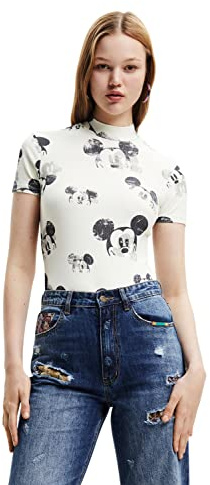 Desigual Body Blusa, Blanco, S para Mujer