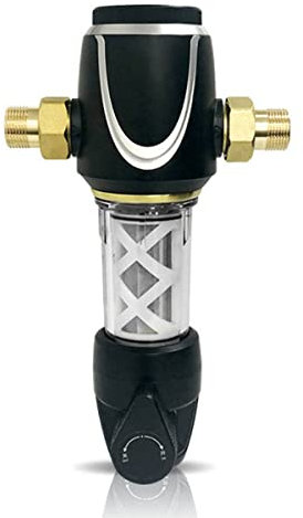 Filtre À Eau À Sédiments Spin Down À Lavage À Contre-courant, Filtre Jetable, Acier Inoxydable, Filtre Ultra-précis De 40 Microns, Corps Transparent Pour Surveillance Visuelle, Pour Eau De Puits De Vi