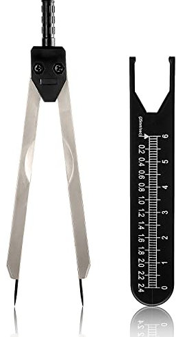 Thinp EKG Calipers ECG Caliper Measuring Tool Caliper Divider with Ruler for Nurse or Doctor Measuring Electrocardiographs (Black)