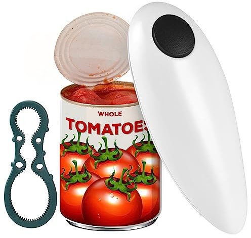 Apriscatole elettrico, apriscatole automatico portatile con interruttore One Touch, apriscatole a mano libera, apriscatole multifunzione, i migliori gadget da cucina per chef, artrite e anziani