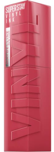 Maybelline New-York SuperStay Vinyl Ink Pink Flüssiger Lippenstift, Vinyl-Effekt, glänzend, dauerhafter Halt, Farbe: Sultry (160)