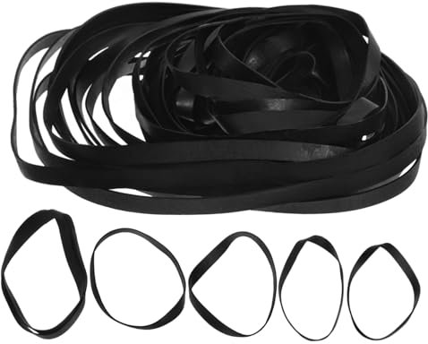 HOMSFOU 50 Stück Gummiriemen Für Tonbandgerät Riemen Für Kassettenspieler Aus Gummi Antriebsriemen Für Kassettenrekorder Gürtel Für Kassettenspieler Austausch des Kassettenriemens Black