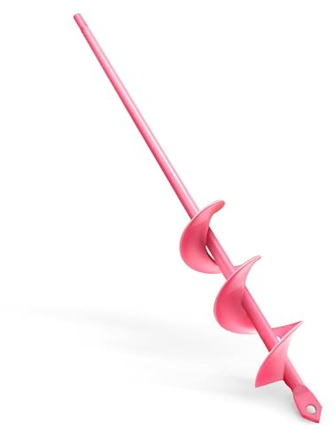 SYITCUN - Punta elicoidale per trapano da giardino 4 x 42 cm, trivella per trapano – Punta per trapano a batteria per piante rosa – Strumento per scavare per piante