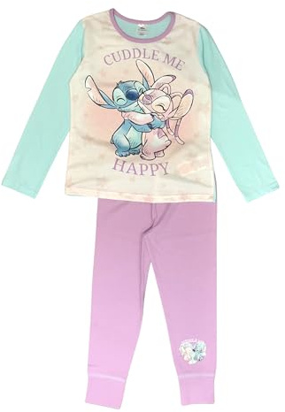 Disney Lilo & Stitch, Girls 2 Piece Pyjamas Set Cuddle Me, Multicoloured, Age 9-10 Years