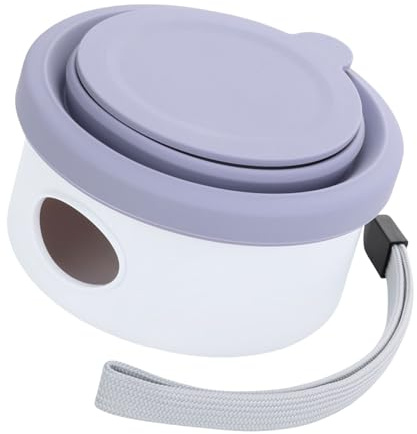 Cuenco de viaje para mascotas, plegable, suave, para perros, gatos, camping, senderismo, multiusos, con cordones plegables