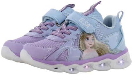 Leomil Frozen Basket Enfant Fille Lumineuses | Chaussure lumineuse Fille, Lightweight EVA sole, Idéal pour l'école et les loisirs, Disney Frozen, Cadeau pour Enfants