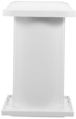 TINEASUR Plastgenomföringsventilationskit för Vägg med Låg Profil Väderbeständig Torkfläkt Regnskyddad Ventilhuv med Filter Pvc-kanalkoppling för Kök Badrum och Tvättstuga