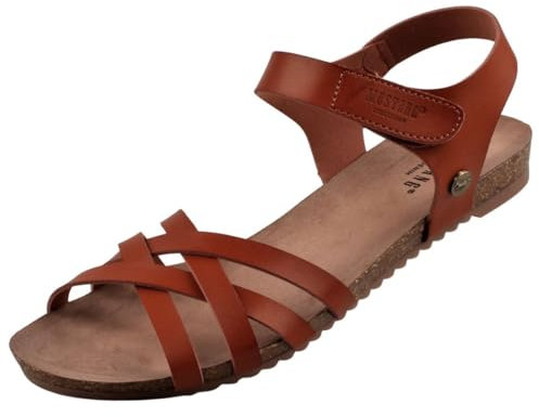 MUSTANG Damen Sandalen Cognac EU 40