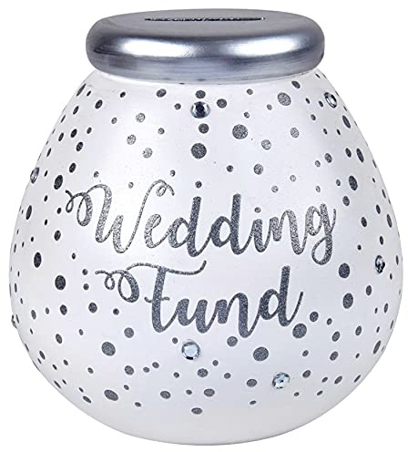 Pot of Dreams Hand Painted Wedding Fund Save And Smash Handcrafted Ceramic Money Box | Eco Freindly & Recyclable Piggy Bank | Decorative Gift and Save for Wedding & Honeymoon | One Size